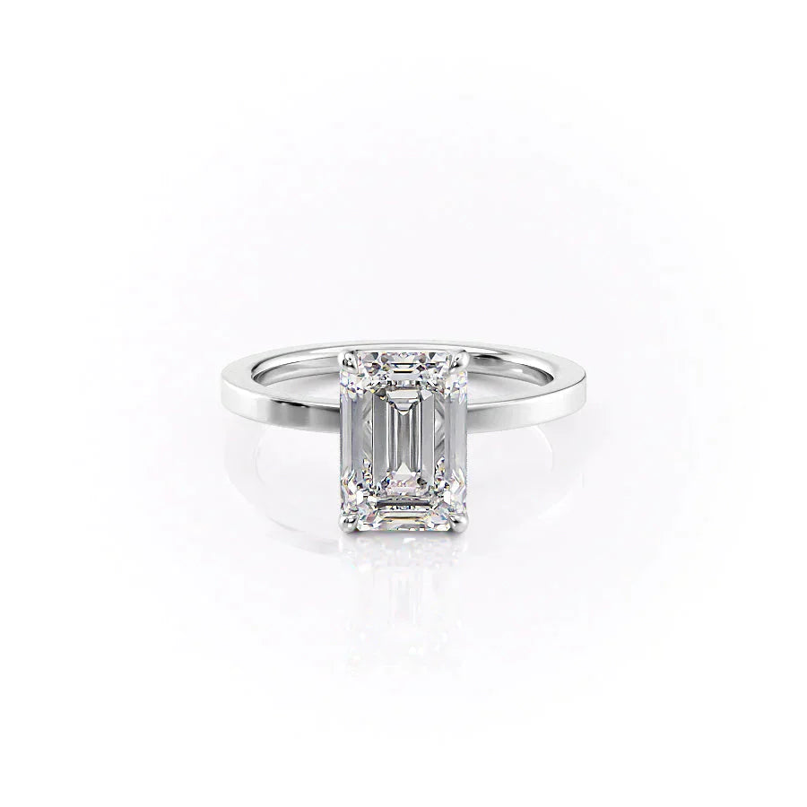 The Eleanor Set With A 3 Carat Emerald Moissanite