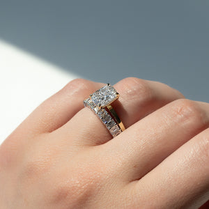 The Eleanor Set With A Elongated Cushion Moissanite
