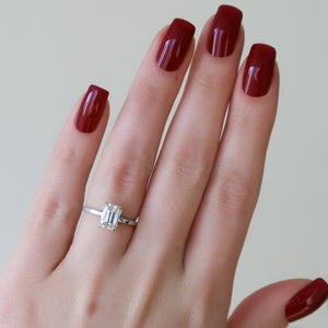 The Eleanor Set With A 1 Carat Emerald Moissanite