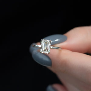 The Eleanor Set With A 1 Carat Emerald Moissanite