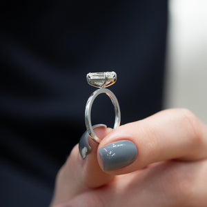 The Eleanor Set With A 1 Carat Emerald Moissanite