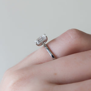 The Eleanor Set With A 1 Carat Emerald Moissanite