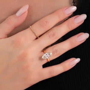 The Eleanor Set With A 5 Carat Marquise Moissanite