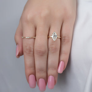 The Eleanor Set With A 5 Carat Marquise Moissanite