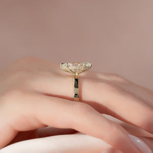 The Eleanor Set With A 5 Carat Marquise Moissanite