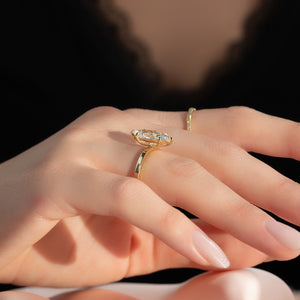 The Eleanor Set With A 5 Carat Marquise Moissanite