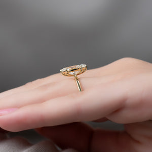 The Eleanor Set With A 5 Carat Marquise Moissanite