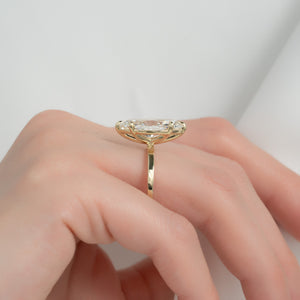 The Eleanor Set With A 5 Carat Marquise Moissanite