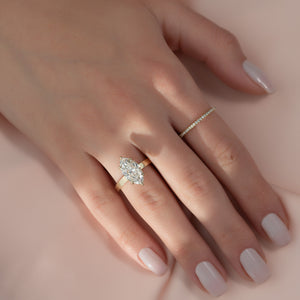 The Eleanor Set With A 5 Carat Marquise Moissanite