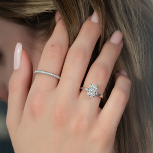 The Eleanor Set With A 3 Carat Oval Moissanite