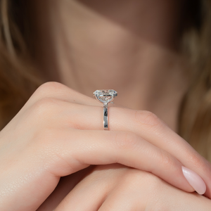 The Eleanor Set With A 3 Carat Oval Moissanite