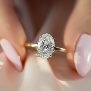 The Eleanor Set With A 1 Carat Oval Moissanite