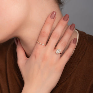 The Eleanor Set With A 1 Carat Oval Moissanite
