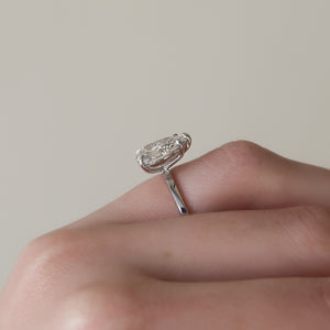 The Eleanor Set With A 5 Carat Pear Moissanite