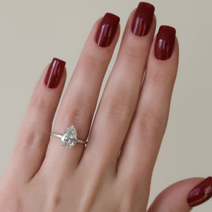 The Eleanor Set With A 5 Carat Pear Moissanite