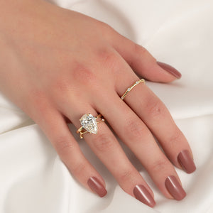 The Eleanor Set With A 1 Carat Pear Moissanite