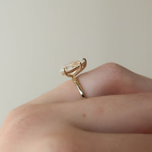The Eleanor Set With A 1 Carat Pear Moissanite
