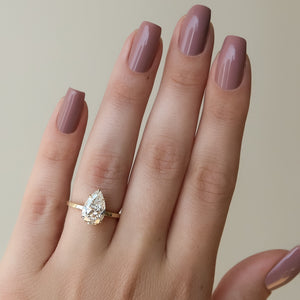 The Eleanor Set With A 1 Carat Pear Moissanite