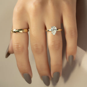 The Eleanor Set With A 1 Carat Pear Moissanite