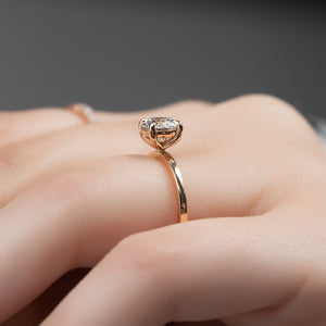 The Eleanor Set With A 1 Carat Round Moissanite