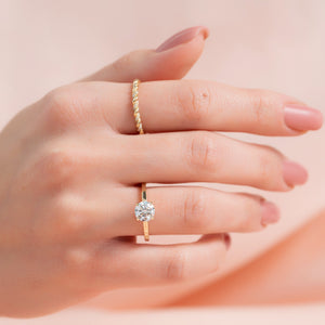 The Eleanor Set With A 5 Carat Round Moissanite