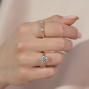 The Eleanor Set With A 5 Carat Round Moissanite
