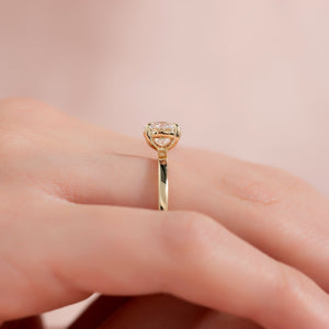 The Eleanor Set With A 5 Carat Round Moissanite