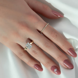 The Eleanor Set With A 2 Carat Radiant Moissanite