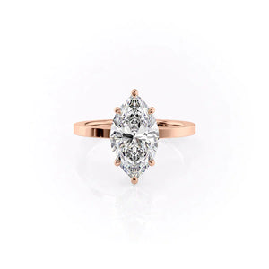 The Eleanor Set With A 1 Carat Marquise Lab Diamond