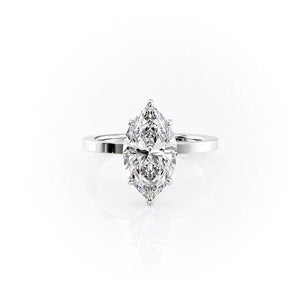 The Eleanor Set With A 5 Carat Marquise Moissanite