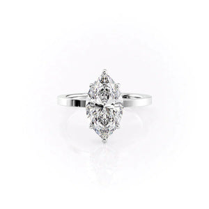 The Eleanor Set With A 2.5 Carat Marquise Lab Diamond