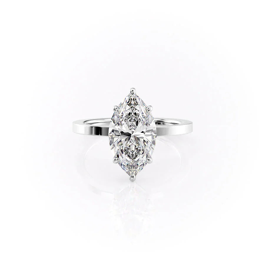 The Eleanor Set With A 3 Carat Marquise Moissanite
