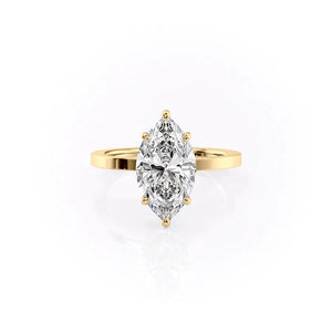The Eleanor Set With A 1.5 Carat Marquise Lab Diamond