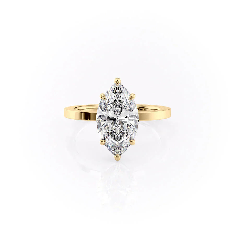 The Eleanor Set With A 5 Carat Marquise Moissanite