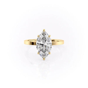 The Eleanor Set With A 3 Carat Marquise Moissanite