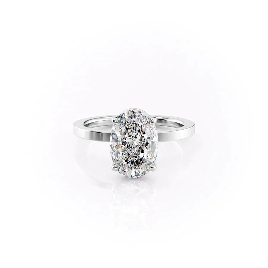 The Eleanor Set With A 5 Carat Oval Moissanite