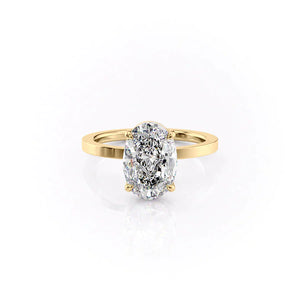 The Eleanor Set With A 3 Carat Oval Moissanite
