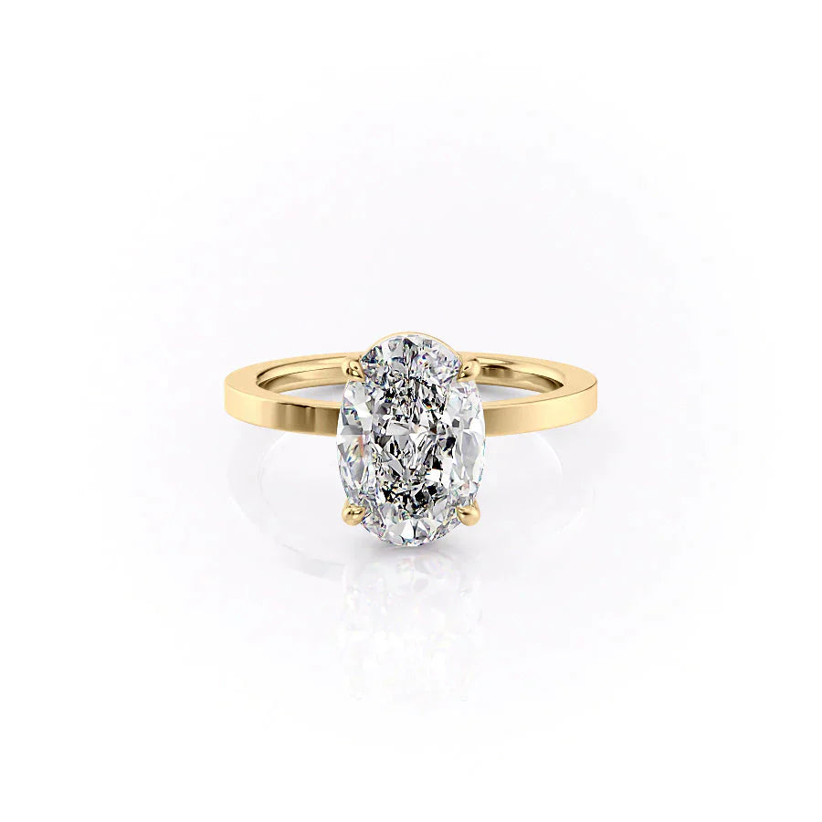 The Eleanor Set With A 3 Carat Oval Moissanite