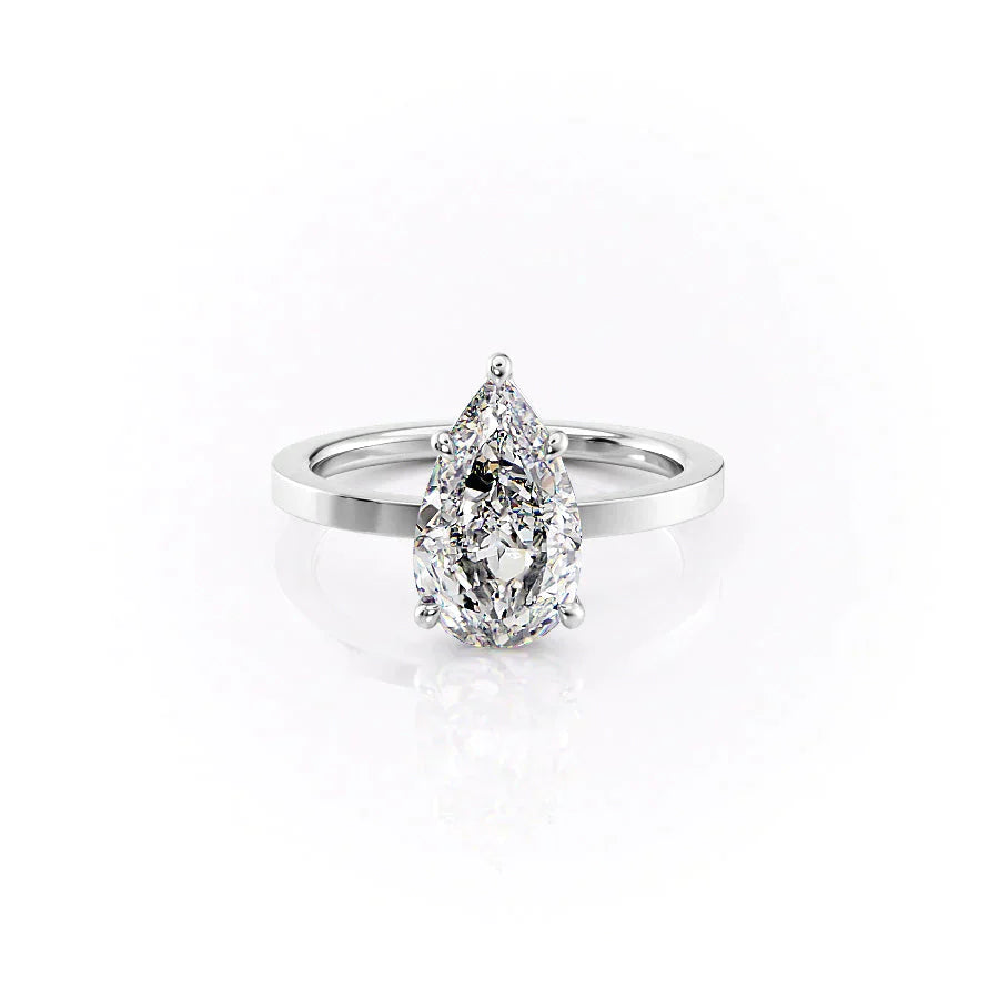 The Eleanor Set With A 1 Carat Pear Lab Diamond