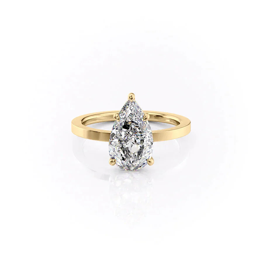 The Eleanor Set With A 1 Carat Pear Lab Diamond