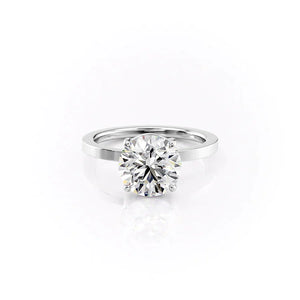 The Eleanor Set With A 3 Carat Round Moissanite