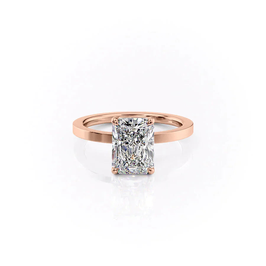 The Eleanor Set With A 3 Carat Radiant Moissanite