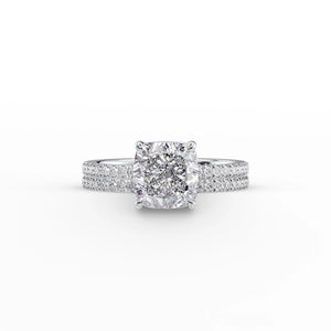 The Pave Eleanor Set With A 2 Carat Cushion Lab Diamond