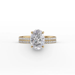 The Pave Eleanor Set With A 3 Carat Oval Lab Diamond