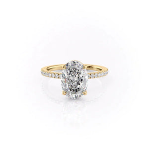The Pave Eleanor Set With A 2 Carat Oval Lab Diamond