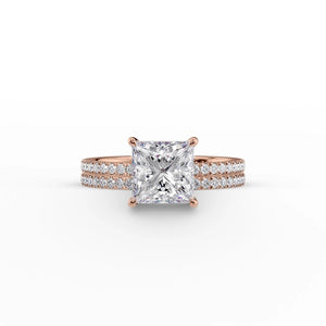 The Pave Eleanor Set With A Princess Moissanite