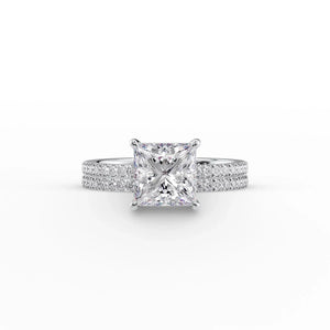 The Pave Eleanor Set With A 2 Carat Princess Lab Diamond