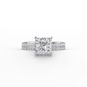 The Pave Eleanor Set With A Princess Moissanite