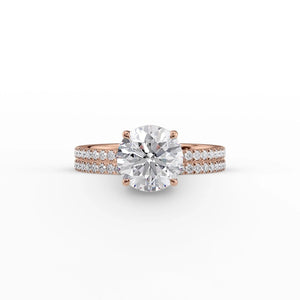 The Pave Eleanor Set With A 1 Carat Round Lab Diamond