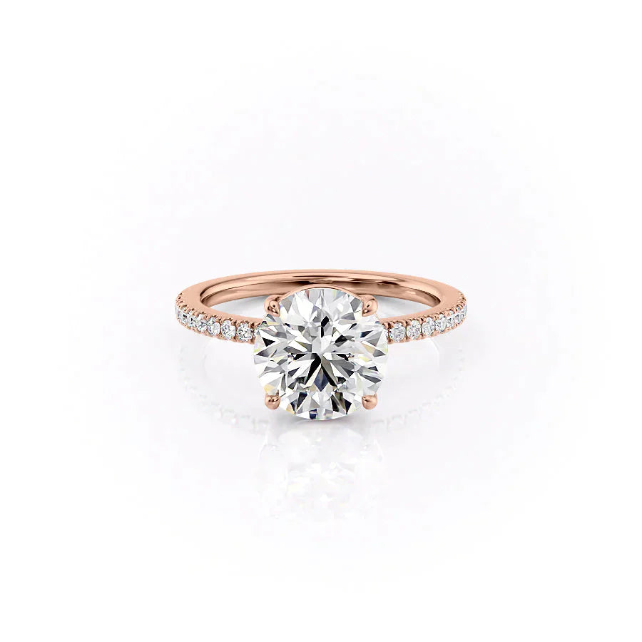 The Pave Eleanor Set With A 2 Carat Round Moissanite
